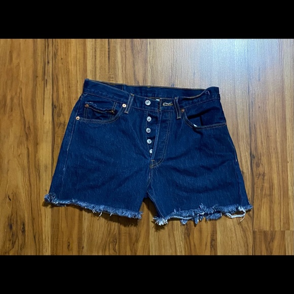 Levi’s 501 XX Jean Shorts Waist 32 Cutoffs Blue Denim - Picture 2 of 15